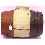 Napoleonic period Patriotic painted French powder barrel. P&P group 2 (£18+ VAT for the first lot
