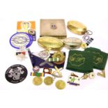 Mixed items including militaria snuff boxes. Not available for in-house P&P, contact Paul O'Hea at
