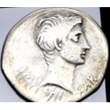 Roman silver cistophorus of Emperor Octavian Augustus. P&P Group 1 (£14+VAT for the first lot and £