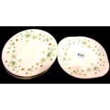 Eleven Royal Doulton Strawberry Cream dinner plates and four cake plates. P&P Group 3 (£25+VAT for