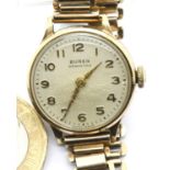9ct gold cased Buren Grand Prix ladies wristwatch, presented as a 40 year service gift from ICI,