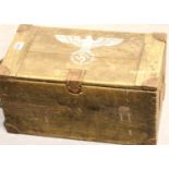 WWII German crate, 50 x 30 x 30 cm. P&P Group 3 (£25+VAT for the first lot and £5+VAT for subsequent