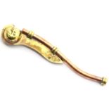 Brass and copper Bosons whistle, L: 12 cm. P&P Group 1 (£14+VAT for the first lot and £1+VAT for