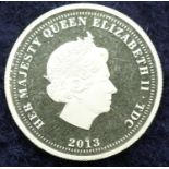 Boxed 24ct gold Elizabeth II 2013 quarter guinea, 2g. P&P Group 1 (£14+VAT for the first lot and £