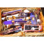 Basket of collectable souvenir tea spoons. Not available for in-house P&P, contact Paul O'Hea at