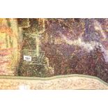 Approximately 65 x 40 cm decorative throw with a decorative lake scene, marked lower left Thomas