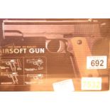 Airsoft BB gun in wrapper. P&P Group 1 (£14+VAT for the first lot and £1+VAT for subsequent lots)