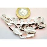 925 silver curb link bracelet. P&P Group 1 (£14+VAT for the first lot and £1+VAT for subsequent