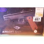 Airsoft 6mm BB spring pistol. P&P Group 1 (£14+VAT for the first lot and £1+VAT for subsequent lots)