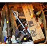Box of mixed hand tools. Not available for in-house P&P, contact Paul O'Hea at Mailboxes on 01925