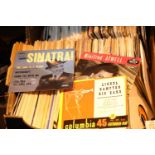 Large quantity of 7" vinyl records including Whitney Houston, Frank Sinatra, approximately 300 in