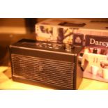 GPO Darcy portable analogue FM/AM radio with alarm clock, preset 20 radio stations. P&P Group 2 (£