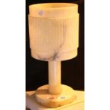 Marble effect lamp and shade. Not available for in-house P&P, contact Paul O'Hea at Mailboxes on