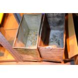 Two metal Wall's Ice Cream galvanised boxes. Not available for in-house P&P, contact Paul O'Hea at
