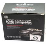 Boxed as new HD Car Camera dash cam with both front and rear facing cameras. P&P Group 1 (£14+VAT
