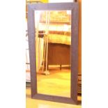 Large wooden framed wall mirror. Not available for in-house P&P, contact Paul O'Hea at Mailboxes