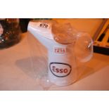 White metal Esso oil can, H: 25 cm. P&P Group 2 (£18+VAT for the first lot and £3+VAT for subsequent