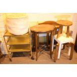 Quantity of mixed furniture including stools, tables etc. Not available for in-house P&P, contact