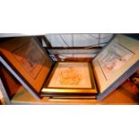 Quantity of framed prints including two signed prints by F Whittaker. Not available for in-house P&
