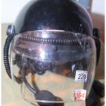 Contest motorcycle helmet with headphone and microphone. P&P group 2 (£18 + VAT for the first lot