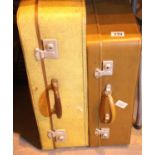 Two vintage suitcases. Not available for in-house P&P, contact Paul O'Hea at Mailboxes on 01925