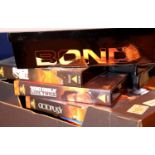 Twenty James Bond video cassettes with card and game set. P&P group 2 (£18+VAT for the first lot and
