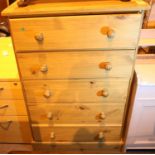 Modern chest of five drawers. Not available for in-house P&P, contact Paul O'Hea at Mailboxes on