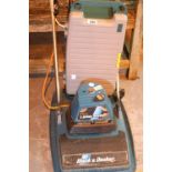 Black and Decker TIS hover lawn mower and garden tool box. Not available for in-house P&P, contact