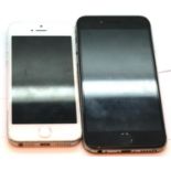 Apple iPhone 5s 32GB and an Apple iPhone 6s 64GB, both without chargers. P&P Group 1 (£14+VAT for