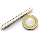 Vintage ornate tie bar, L: 5.5 cm. P&P Group 1 (£14+VAT for the first lot and £1+VAT for
