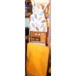 Two folding ironing boards, mirror and folding side table. Not available for in-house P&P, contact