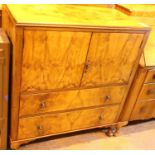 Light oak two door/two drawer cabinet. Not available for in-house P&P, contact Paul O'Hea at