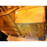 Light oak three drawer fall front bureau. Not available for in-house P&P, contact Paul O'Hea at