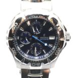 Gents Festina chronograph wristwatch with metal strap, boxed. P&P Group 1 (£14+VAT for the first lot