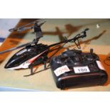 Remote control helicopter with remote. P&P group 2 (£18+VAT for the first lot and £3+VAT for