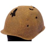 WWII Russian helmet found in former Stalingrad, now Volgograd Russia. P&P Group 2 (£18+VAT for the
