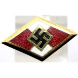 WWII German boxed gold Hitler Youth Leaders pin with serial number. P&P Group 1 (£14+VAT for the