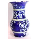 Large Moorcroft Ferns blue and white vase, H: 26 cm. P&P Group 3 (£25+VAT for the first lot and £5+