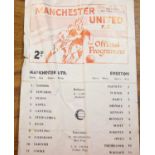 Manchester United (Reserves?) programme 2/9/67. P&P Group 1 (£14+VAT for the first lot and £1+VAT