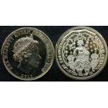 William and Kate plated crown and a Millionaire coin. P&P Group 1 (£14+VAT for the first lot and £