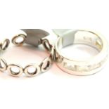 Two ladies 925 silver rings, Sizes O & K. P&P Group 1 (£14+VAT for the first lot and £1+VAT for