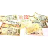 Collection of world bank notes, mostly Indian Rupees. P&P Group 1 (£14+VAT for the first lot and £