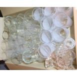 Box of mixed drinking glasses. Not available for in-house P&P, contact Paul O'Hea at Mailboxes on