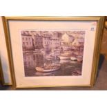 Framed and glazed print the Catch by R Mosley. Not available for in-house P&P, contact Paul O'Hea at