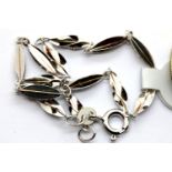 Ladies 925 silver link bracelet L: 19cm. P&P Group 1 (£14+VAT for the first lot and £1+VAT for