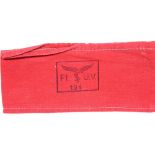 German WWII type Flight Barracks Administration armband. P&P Group 1 (£14+VAT for the first lot