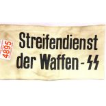 German WWII type Streifendienst der Waffen SS armband. P&P Group 1 (£14+VAT for the first lot and £