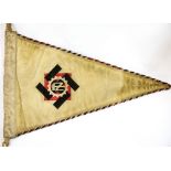 German Third Reich type TENO pennant, L: 33 cm. P&P Group 1 (£14+VAT for the first lot and £1+VAT