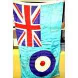 British WWII type RAF Squadron Base flag, stamped AM and dated 1940, 150 x 90 cm. P&P Group 1 (£14+