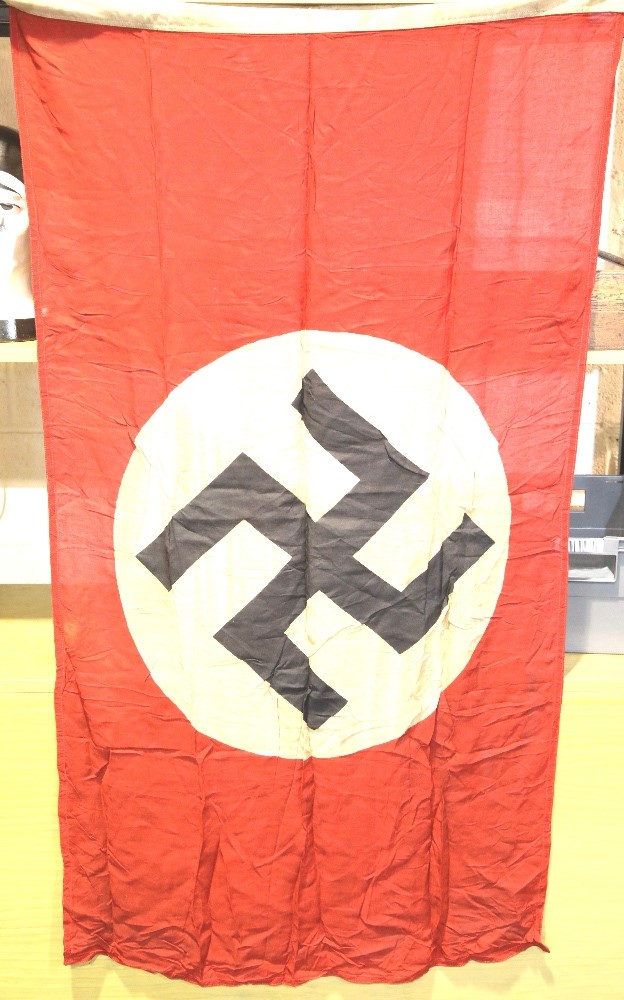 German WWII type parade flag bearing stamps for Berlin 1939, 150 x 90 cm. P&P Group 1 (£14+VAT for